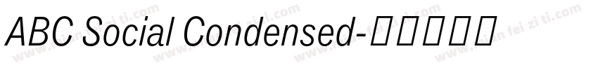 ABC Social Condensed字体转换